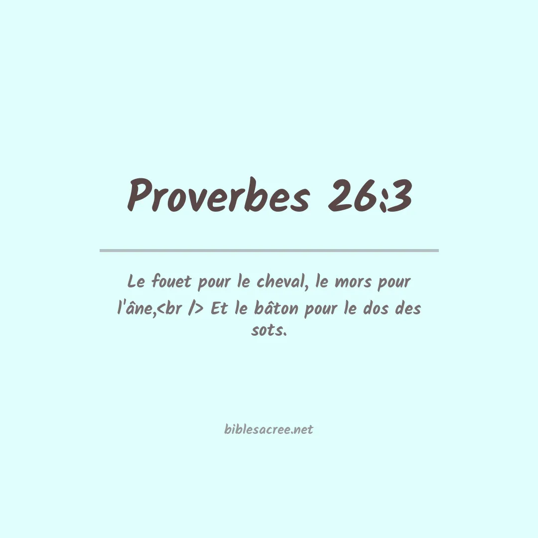Proverbes - 26:3
