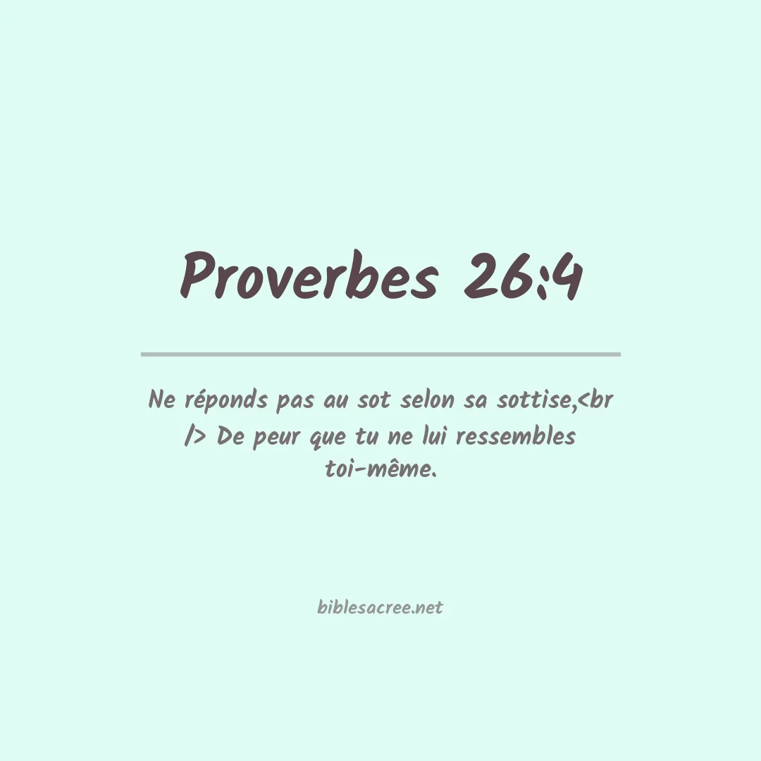 Proverbes - 26:4