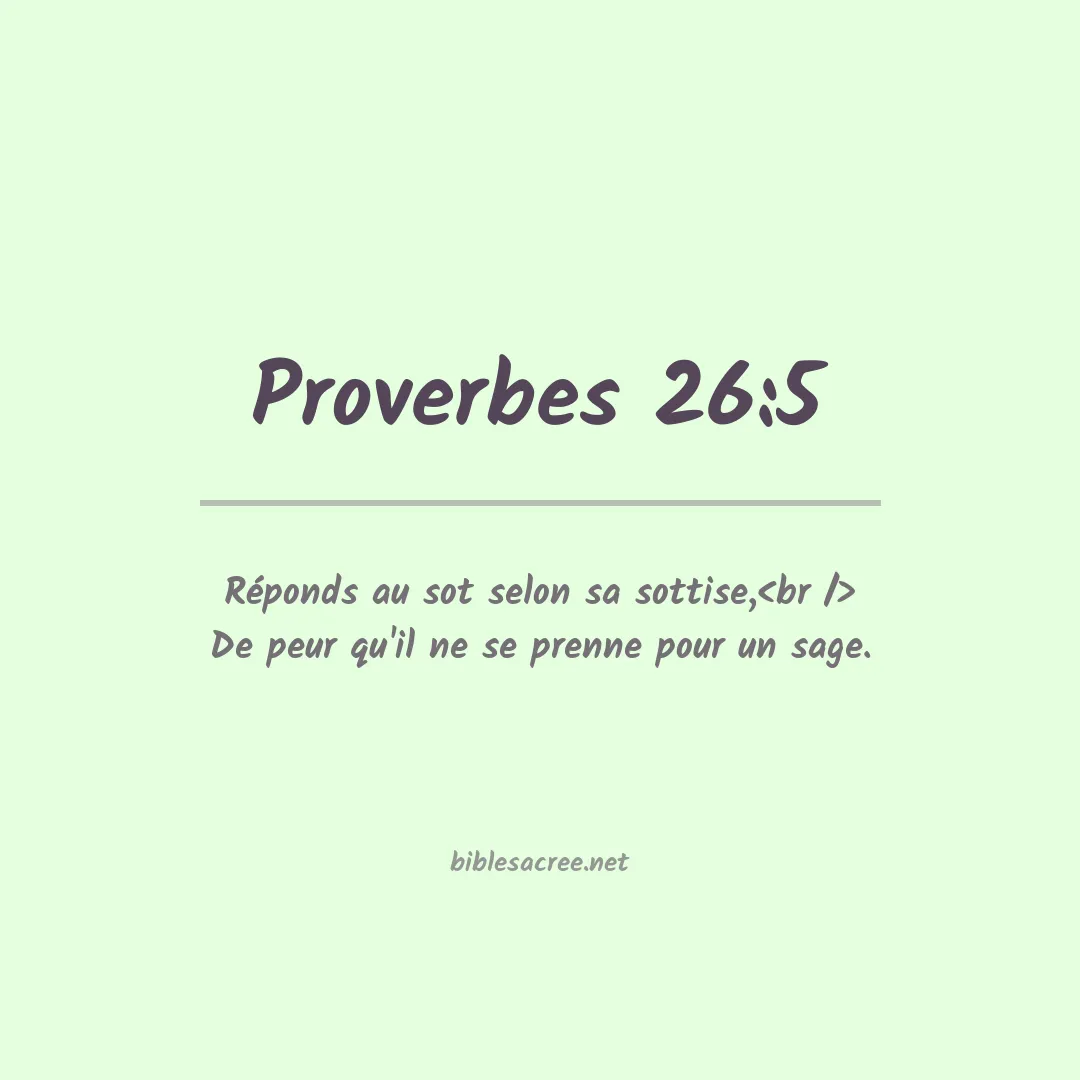 Proverbes - 26:5