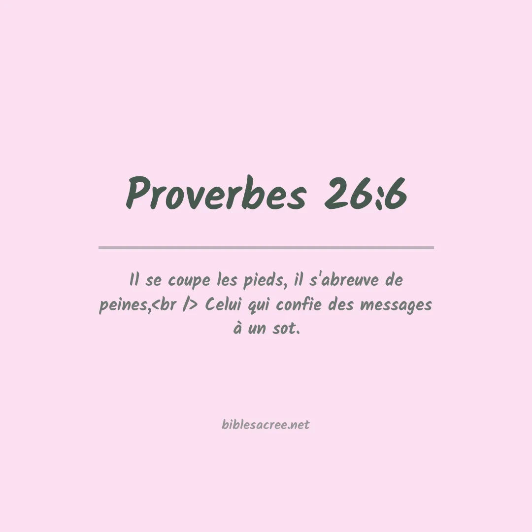 Proverbes - 26:6