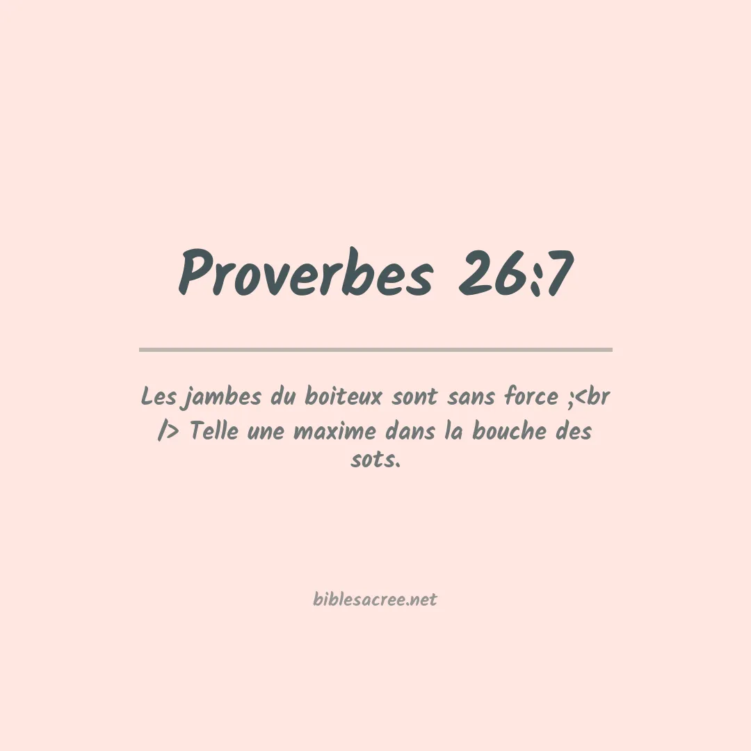 Proverbes - 26:7