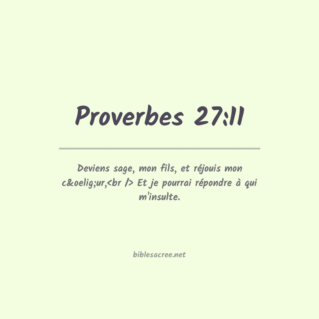 Proverbes - 27:11