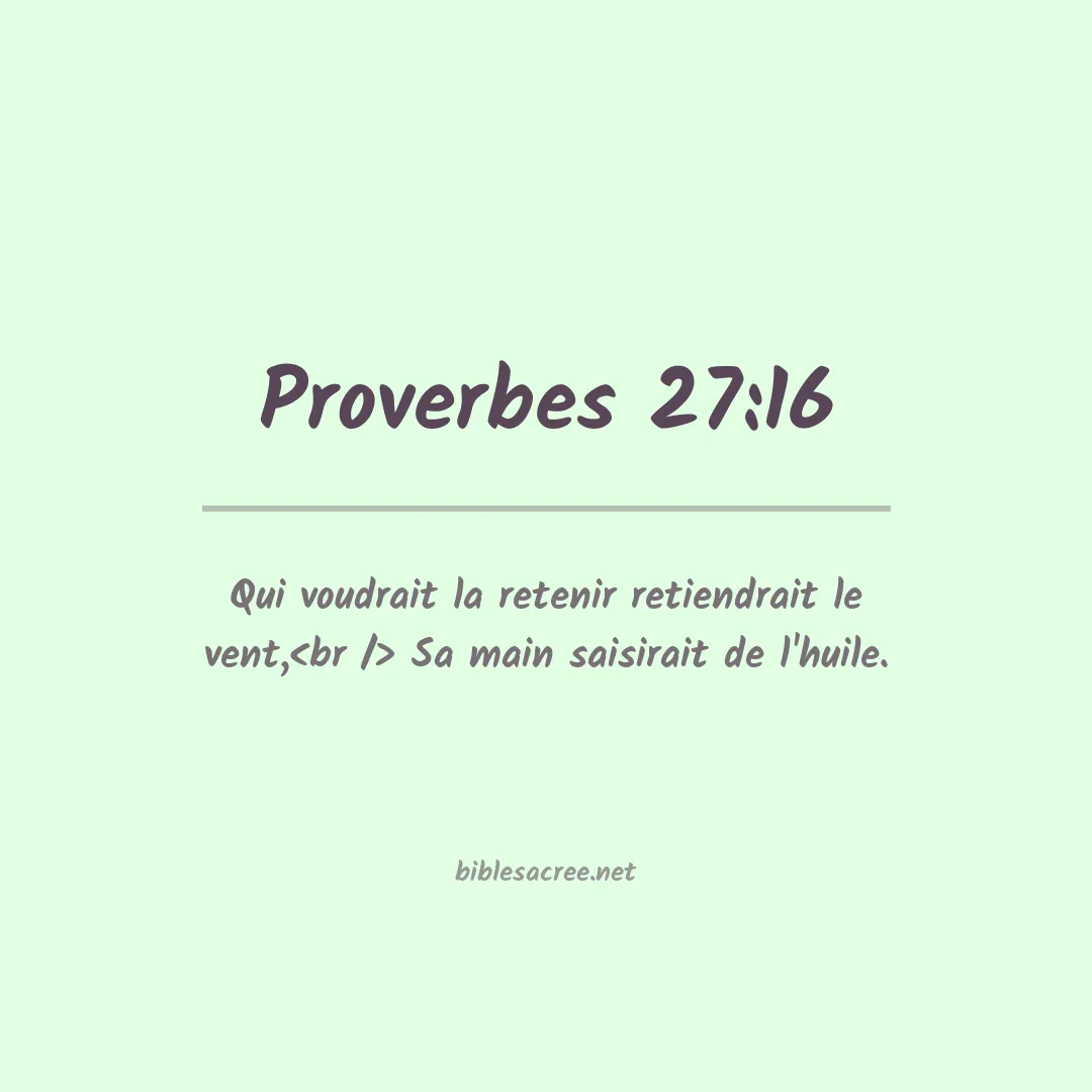 Proverbes - 27:16