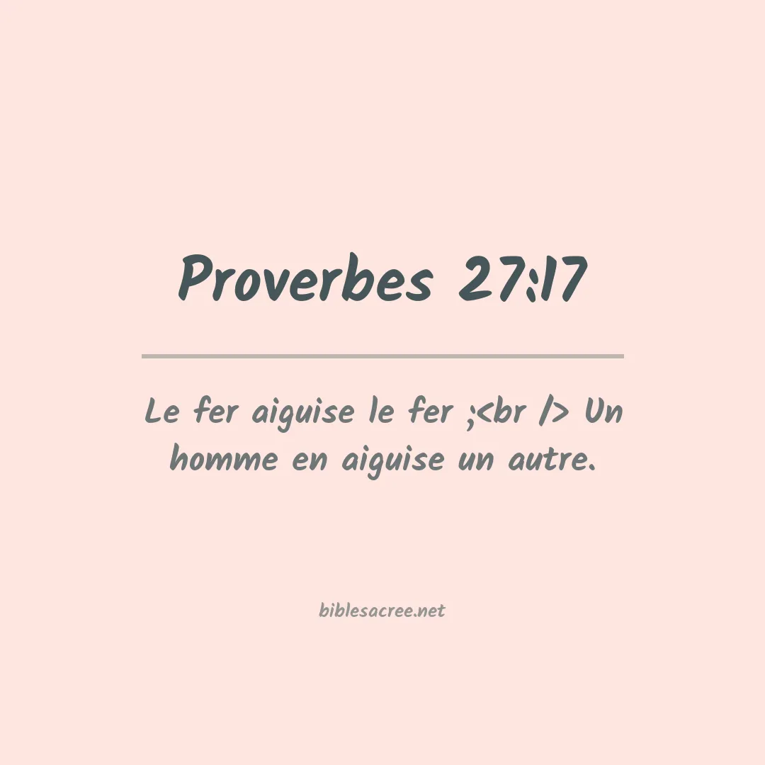 Proverbes - 27:17