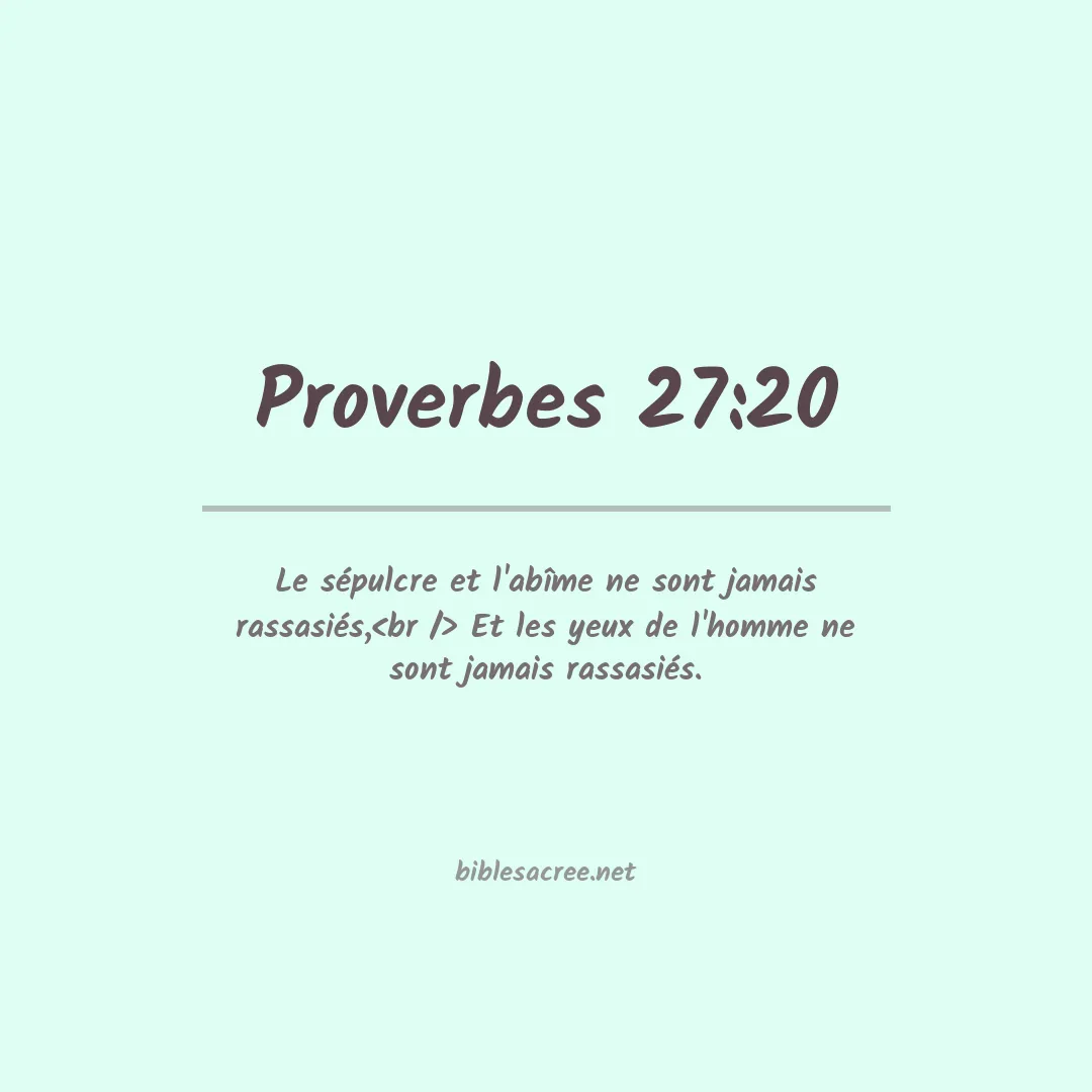 Proverbes - 27:20