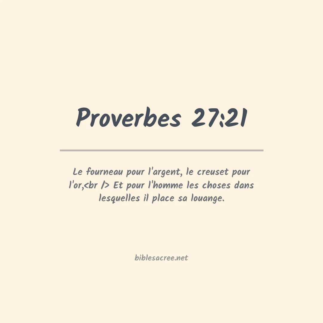 Proverbes - 27:21