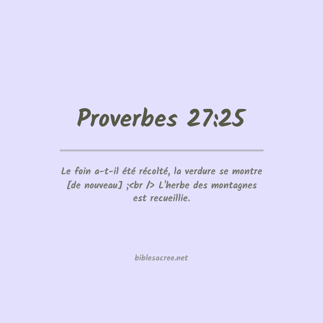 Proverbes - 27:25