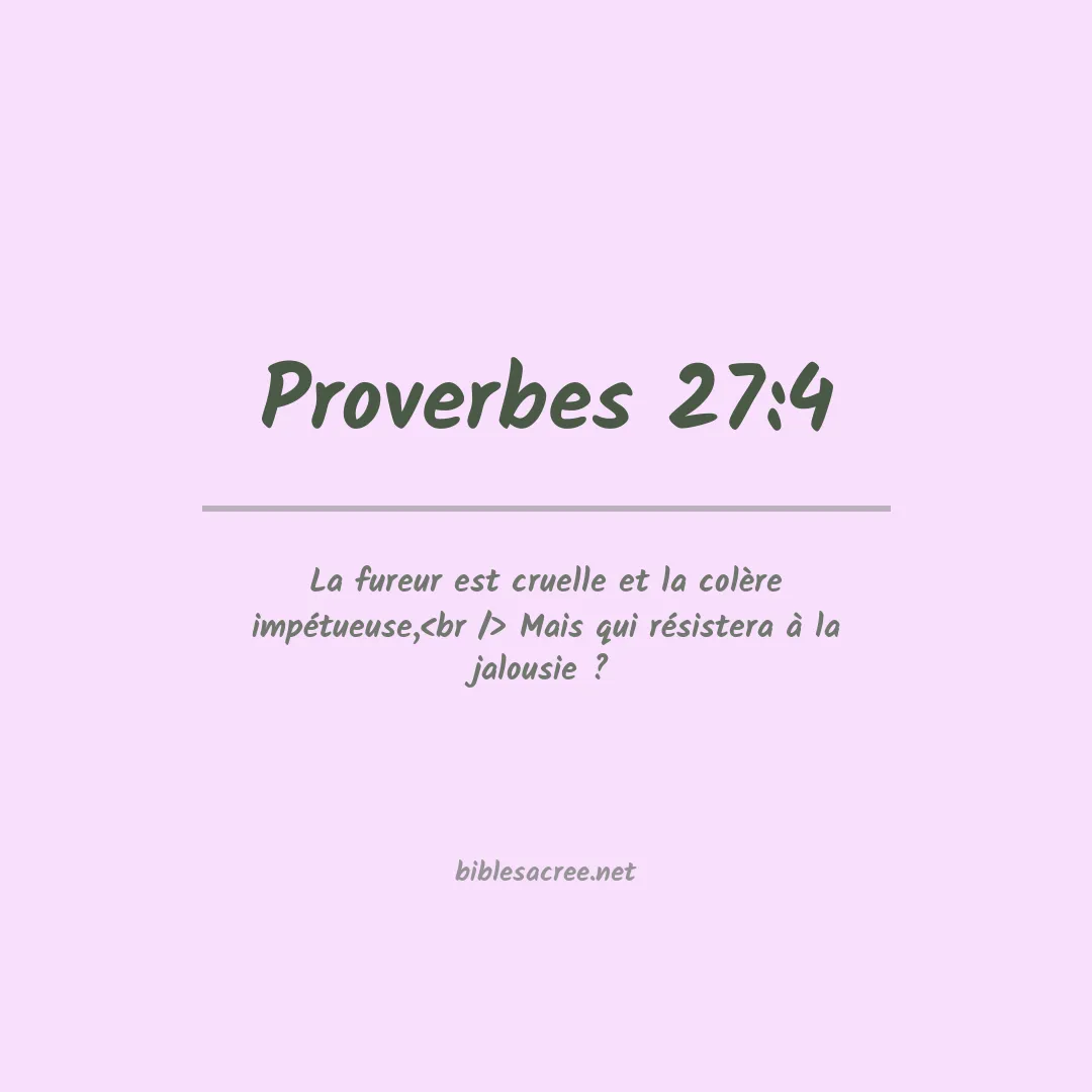 Proverbes - 27:4