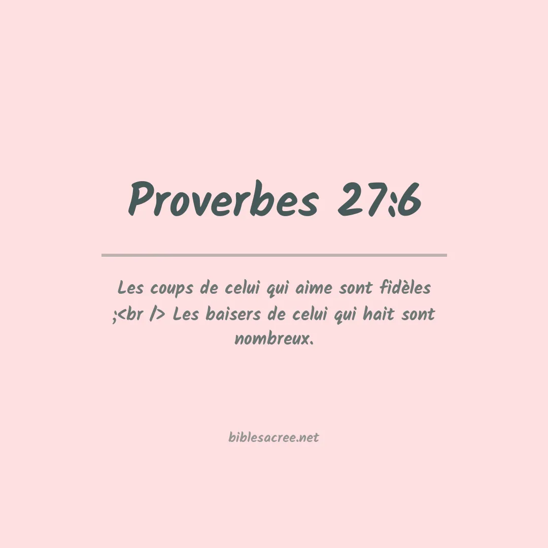 Proverbes - 27:6
