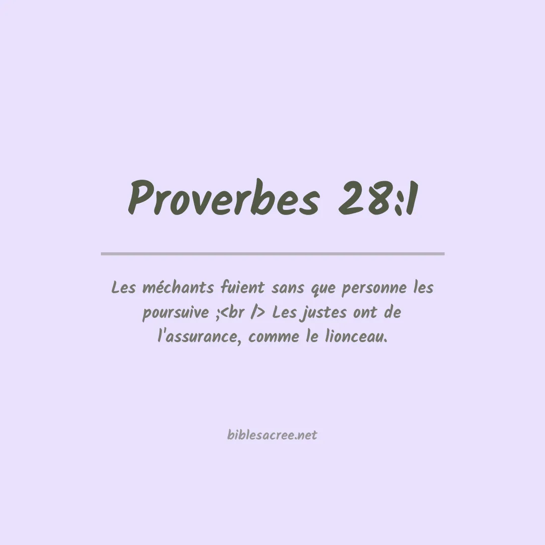 Proverbes - 28:1