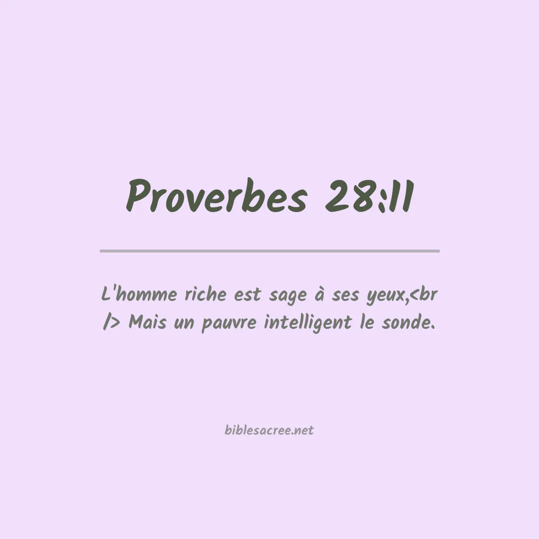 Proverbes - 28:11