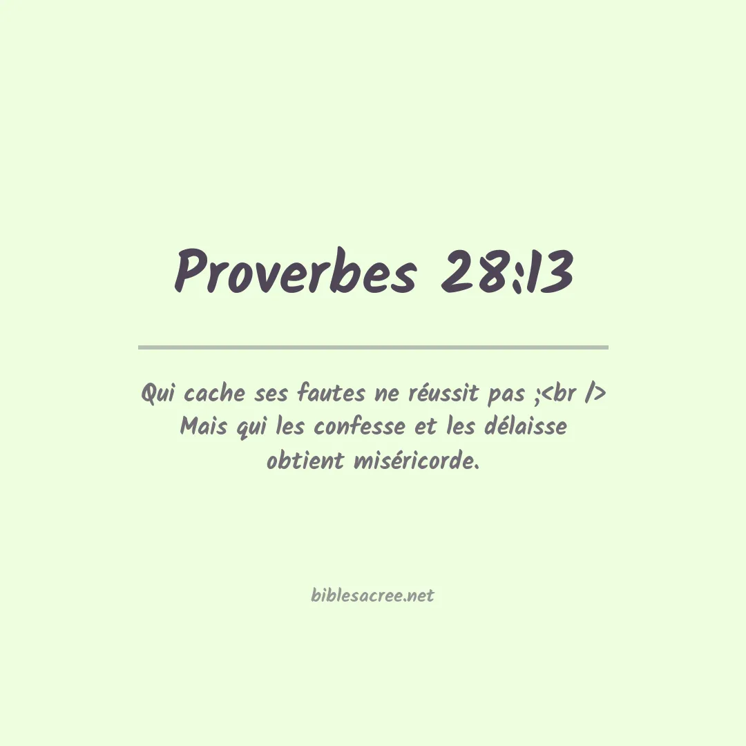 Proverbes - 28:13