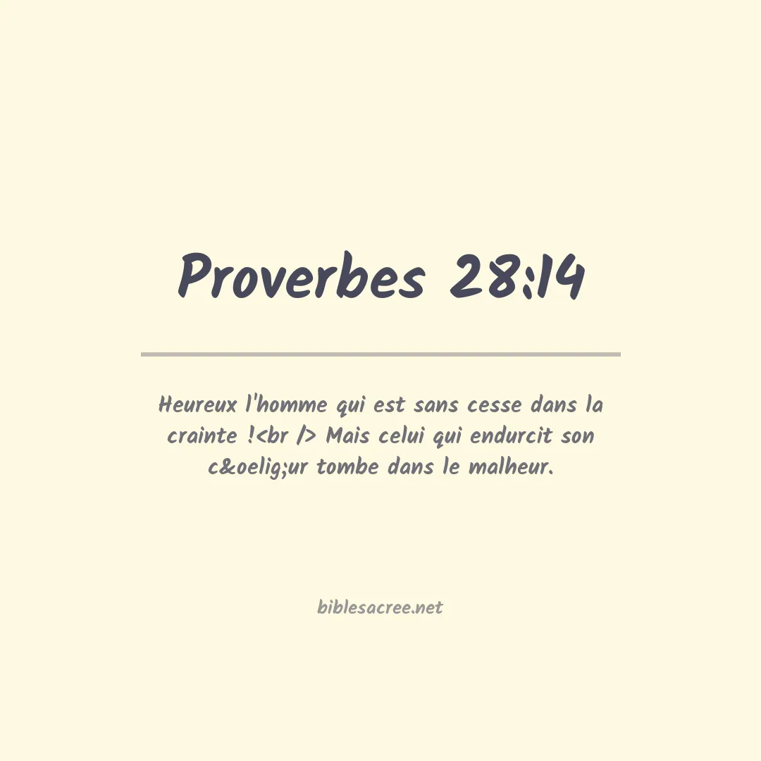 Proverbes - 28:14