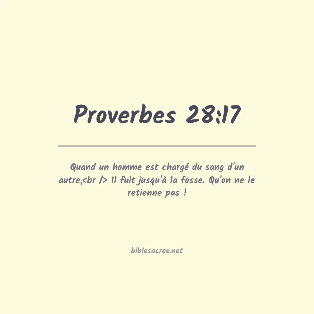 Proverbes - 28:17