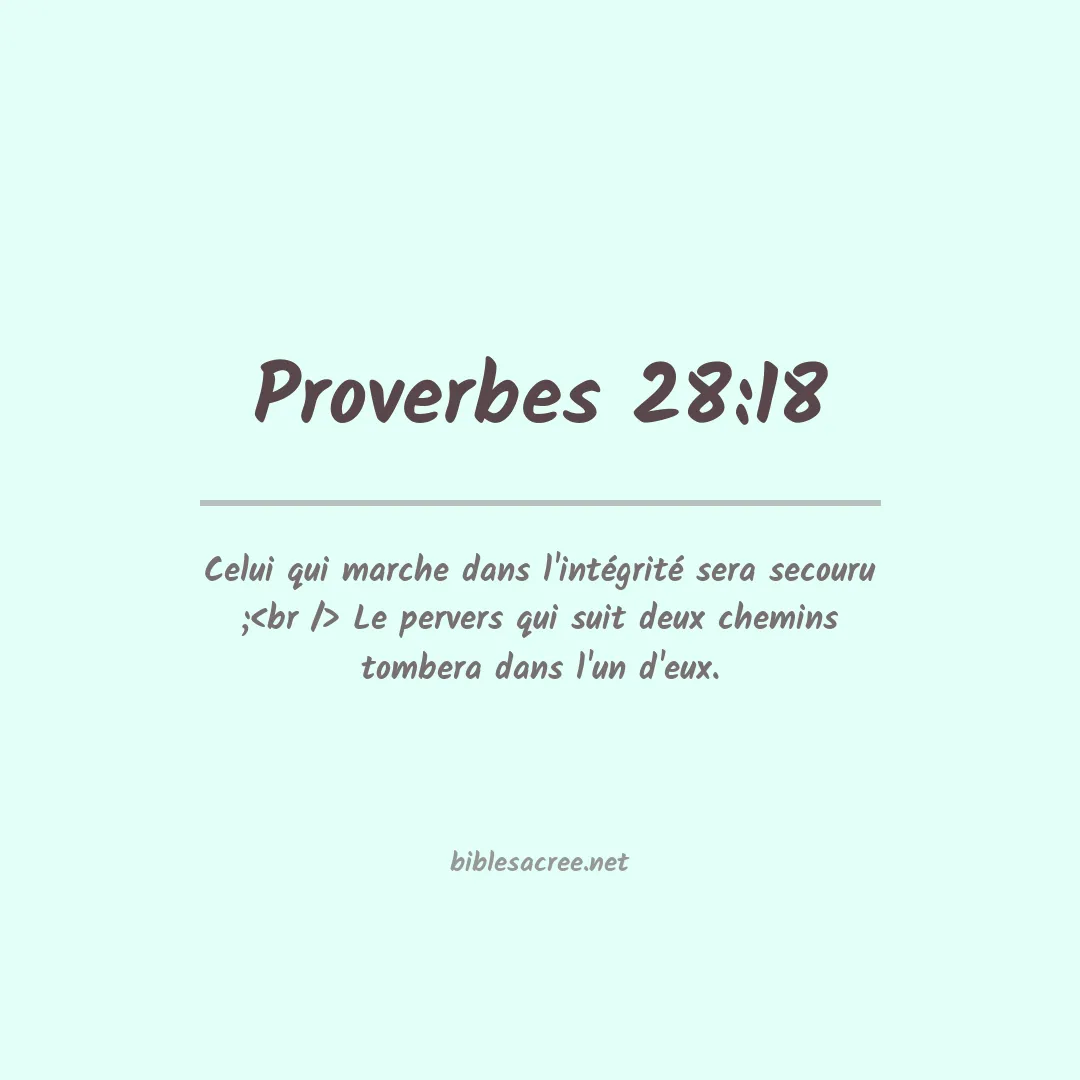 Proverbes - 28:18