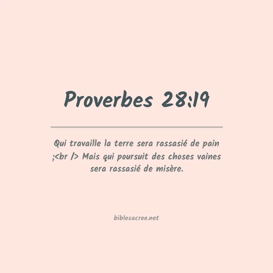 Proverbes - 28:19