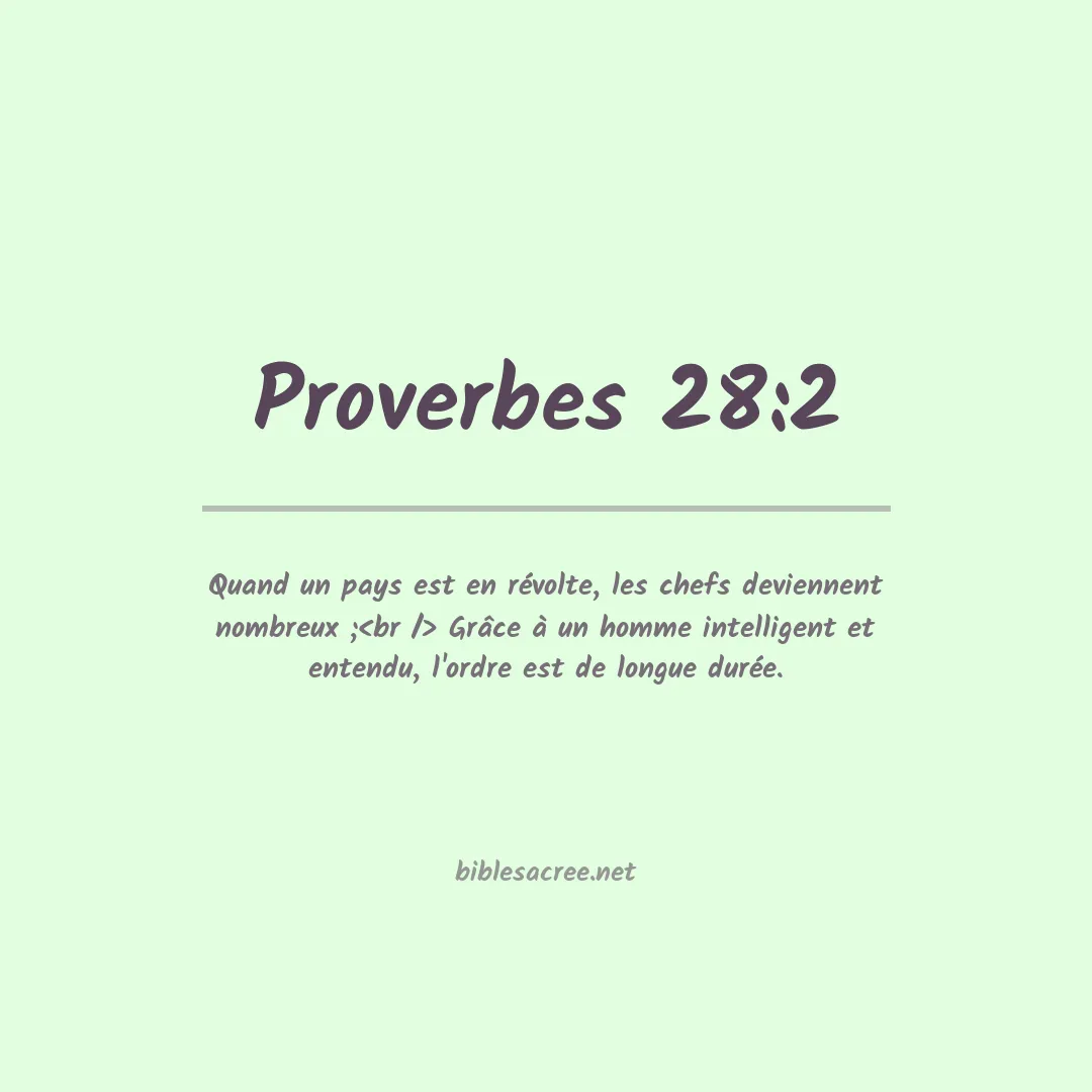 Proverbes - 28:2