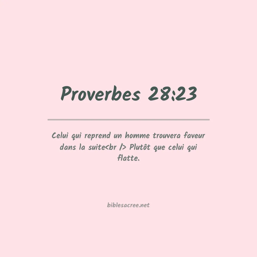 Proverbes - 28:23