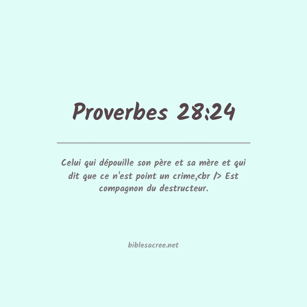 Proverbes - 28:24