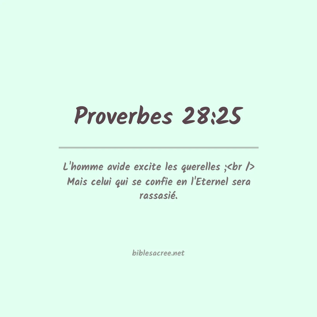 Proverbes - 28:25