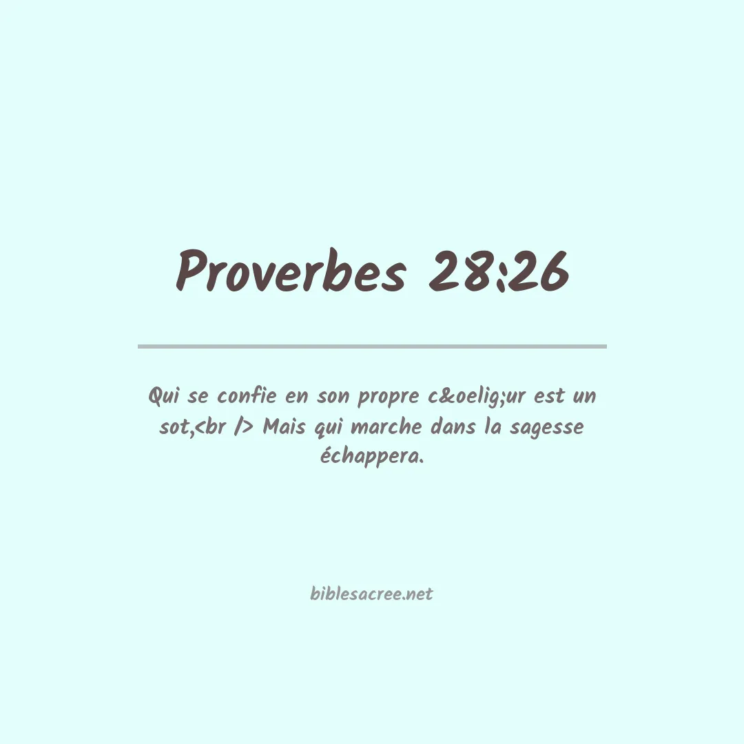 Proverbes - 28:26