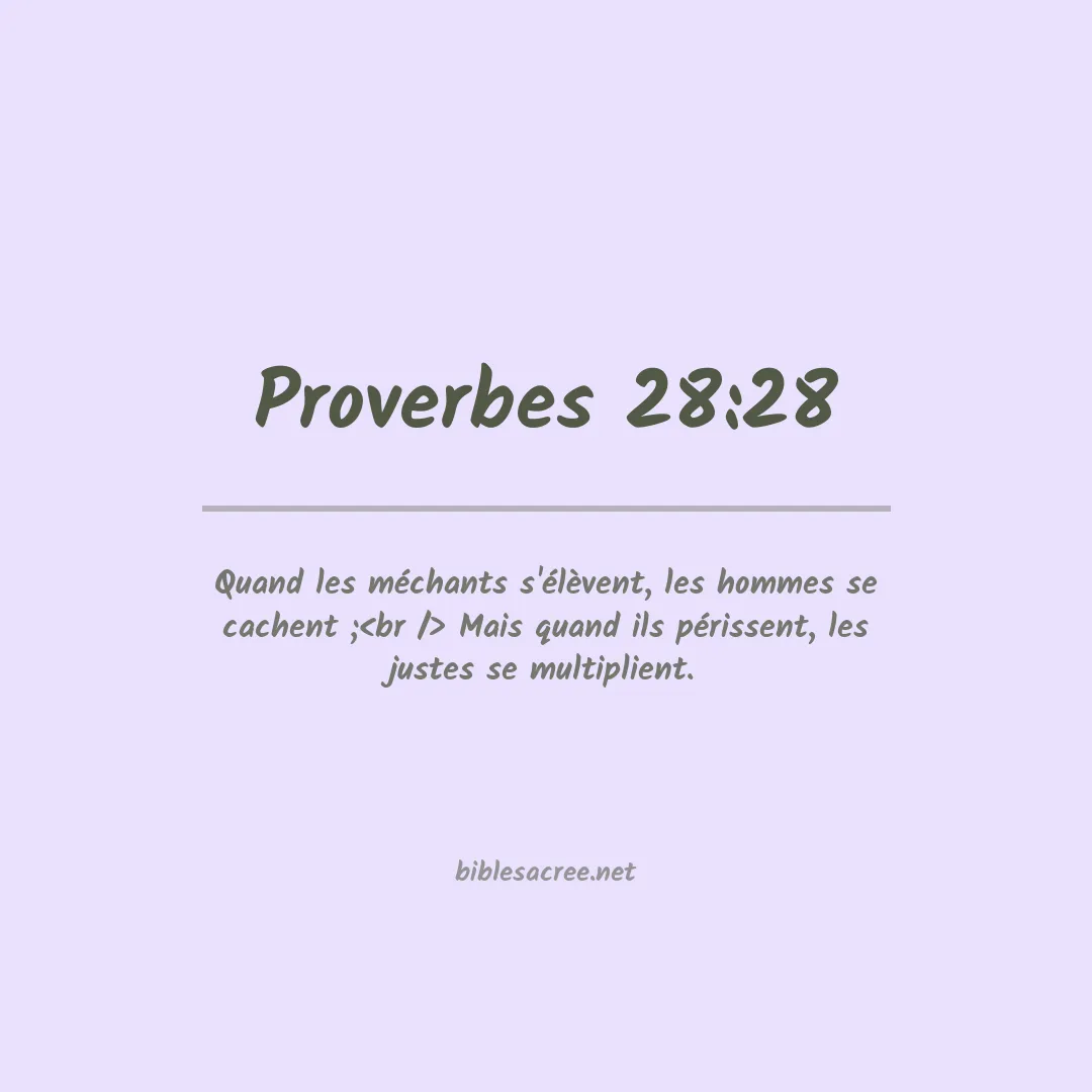 Proverbes - 28:28