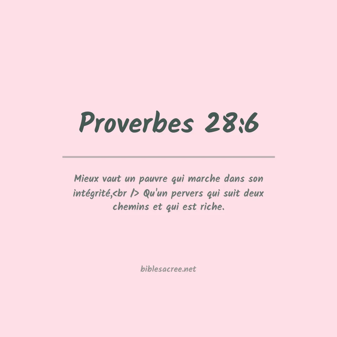 Proverbes - 28:6
