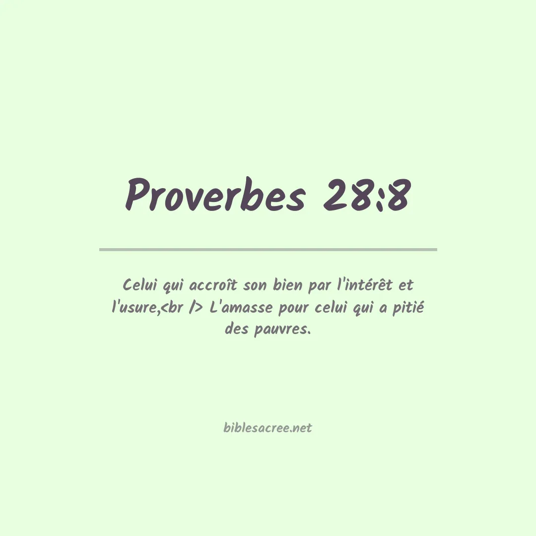 Proverbes - 28:8