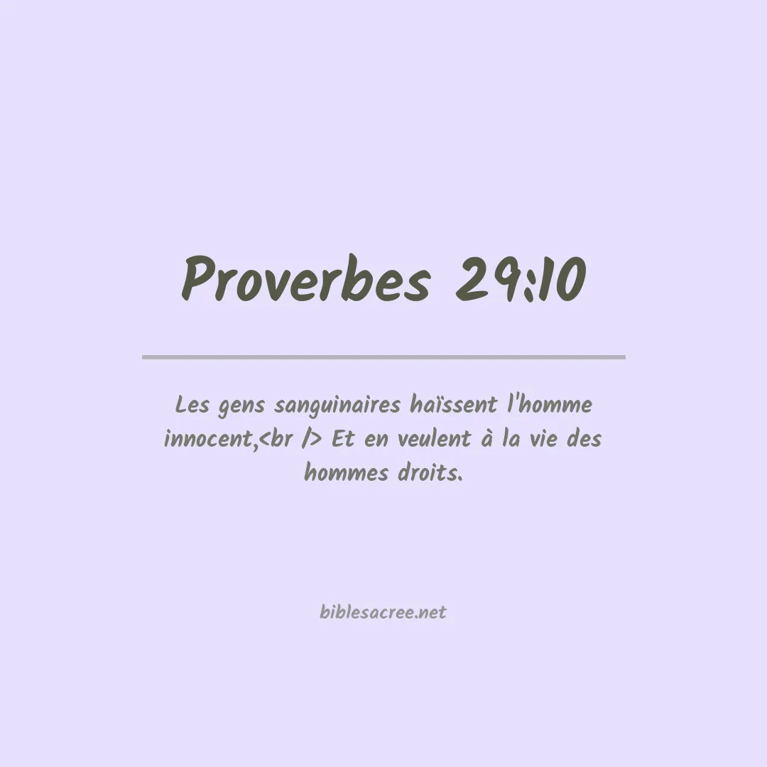 Proverbes - 29:10