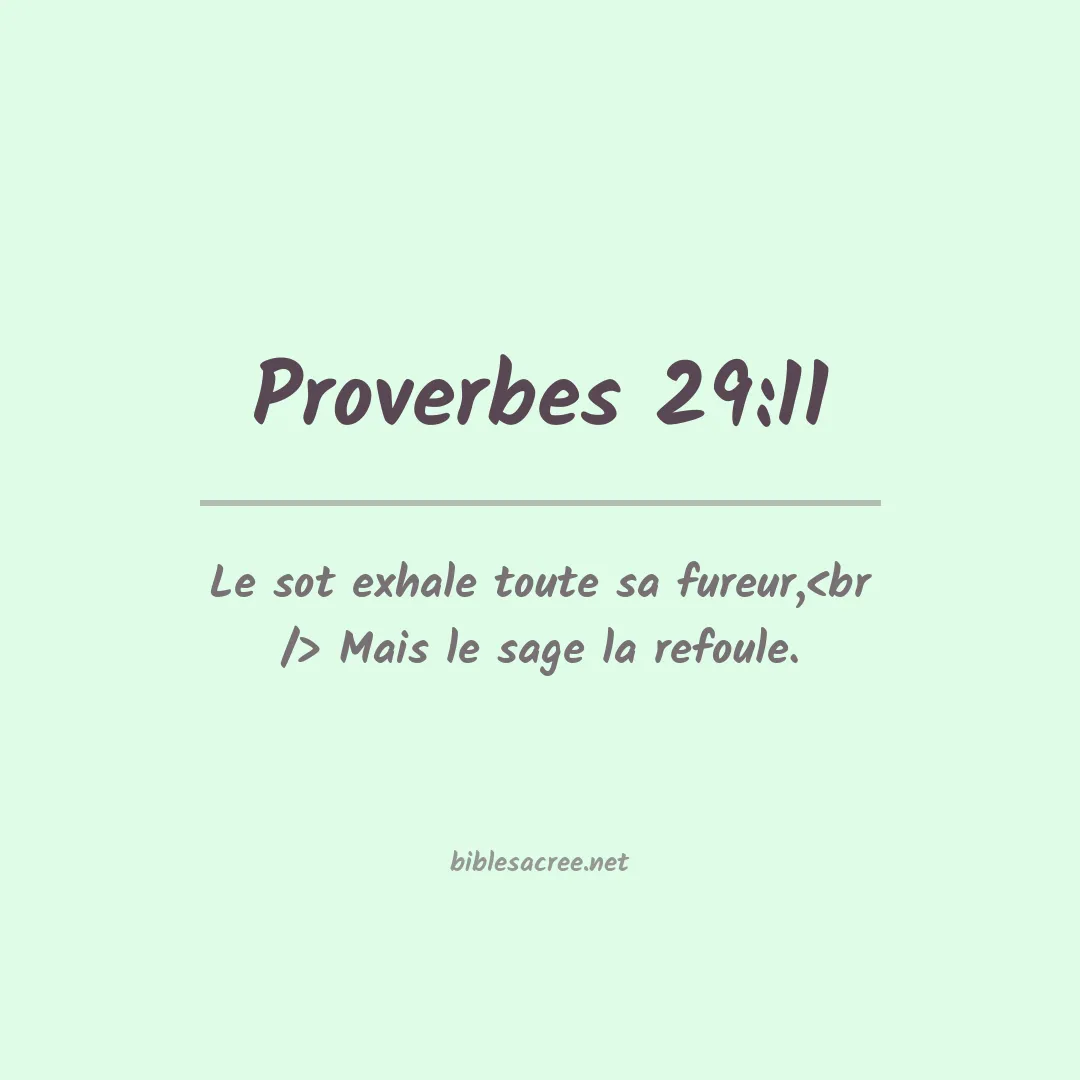 Proverbes - 29:11