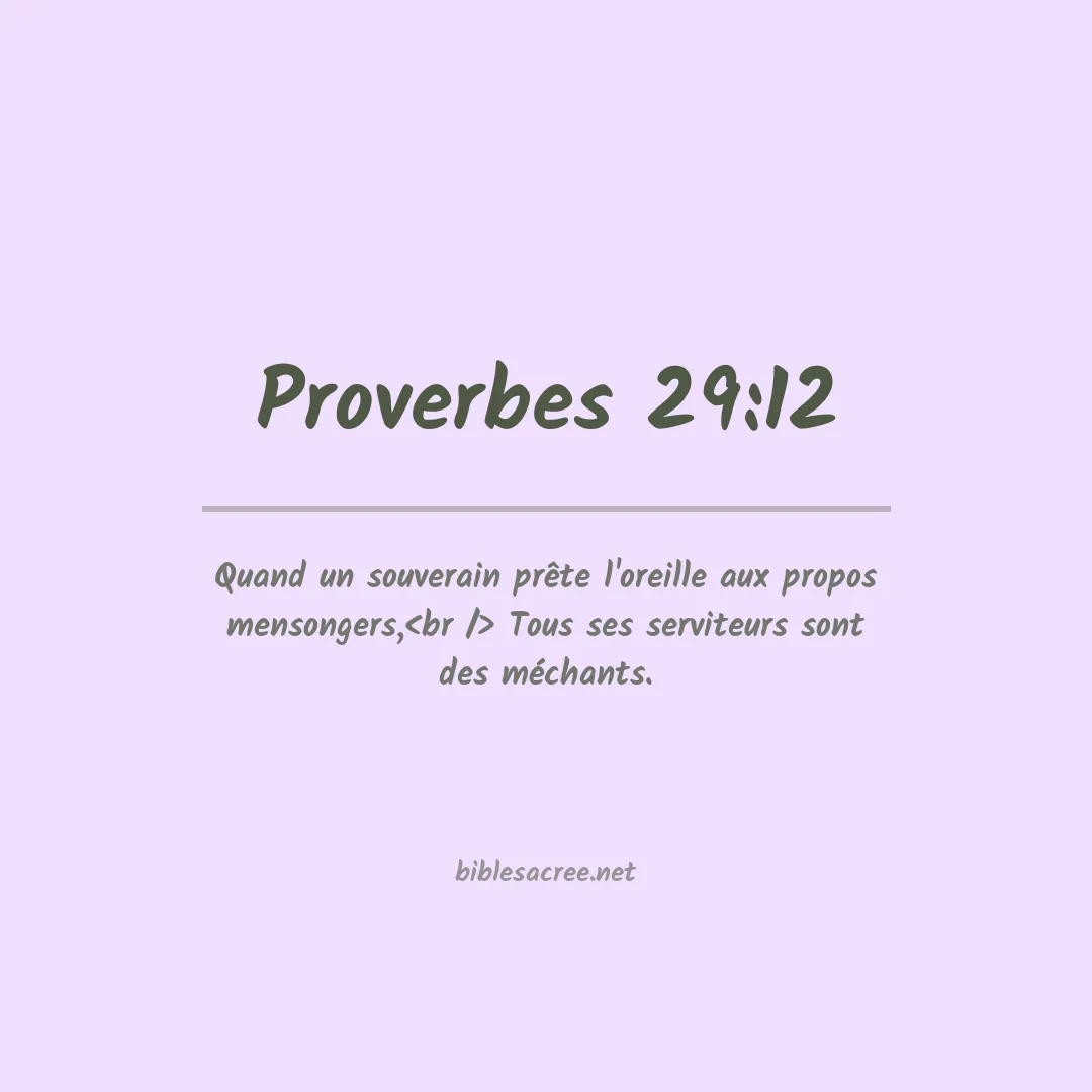 Proverbes - 29:12