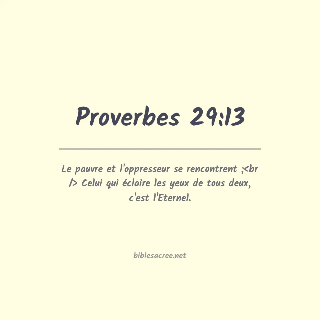 Proverbes - 29:13