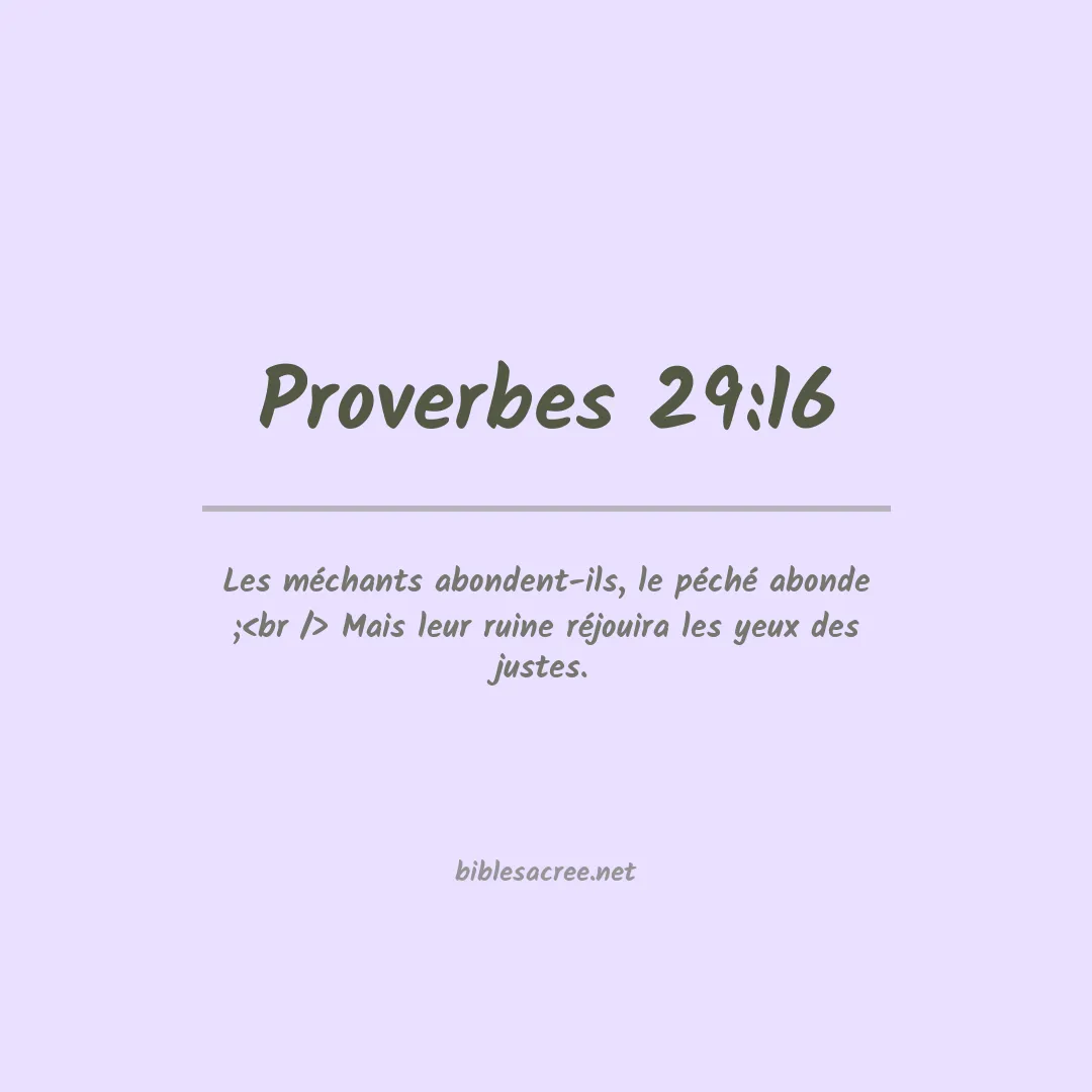 Proverbes - 29:16