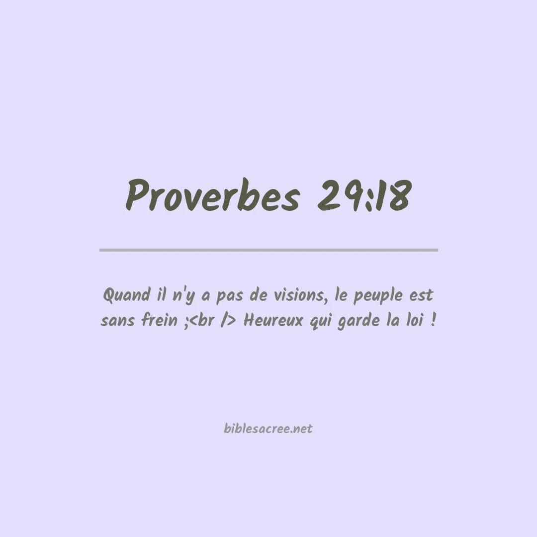 Proverbes - 29:18