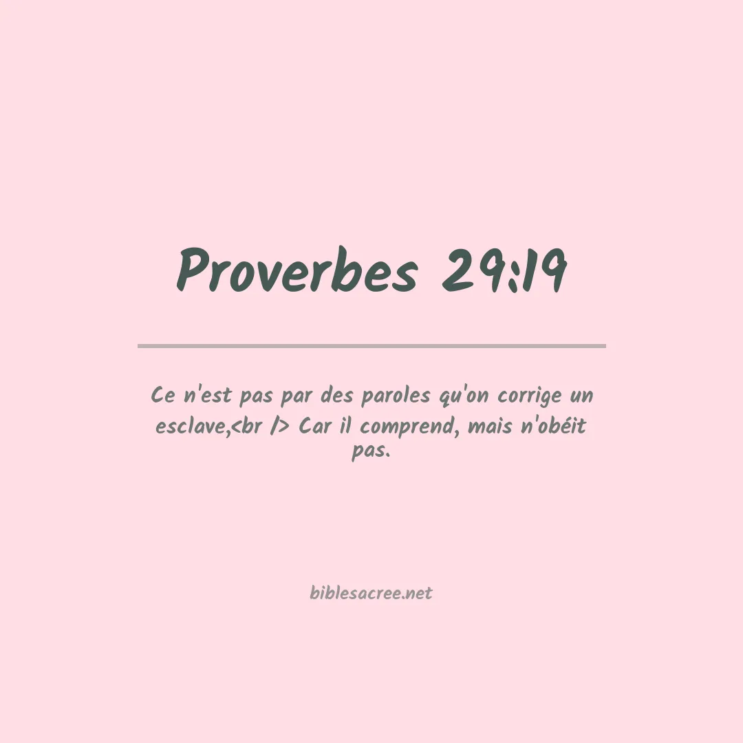 Proverbes - 29:19