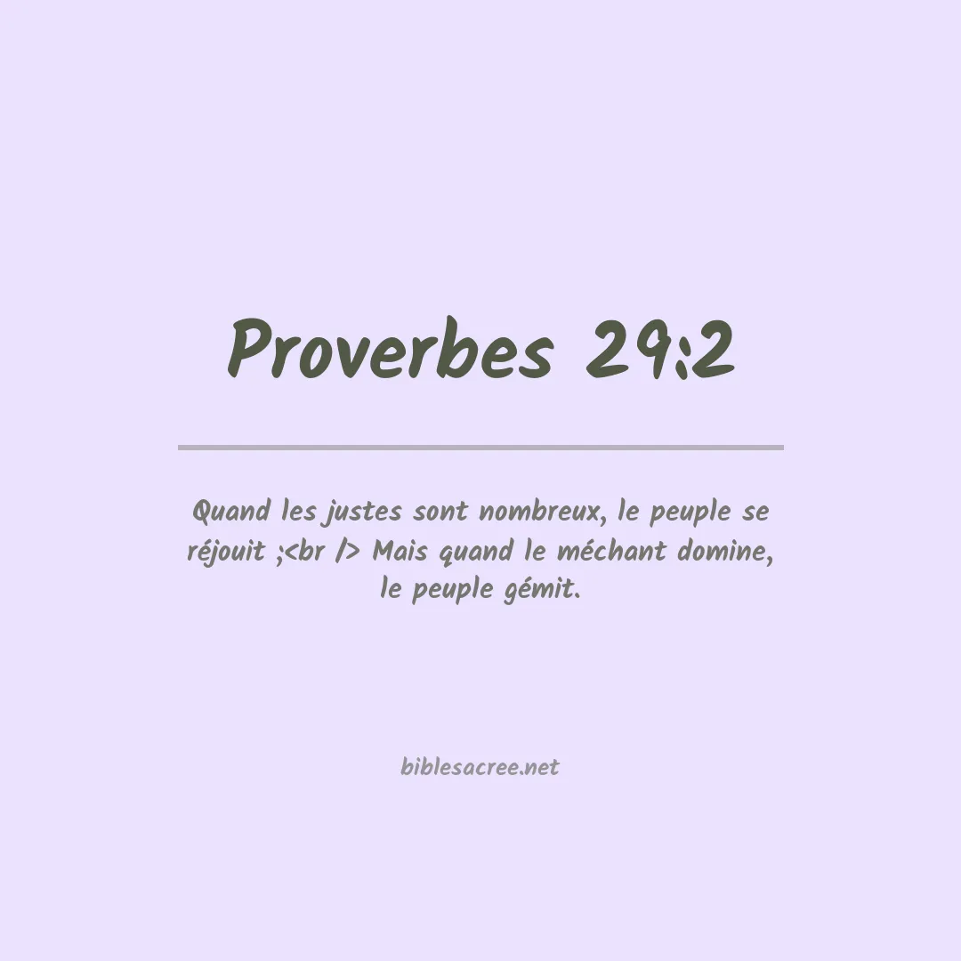Proverbes - 29:2