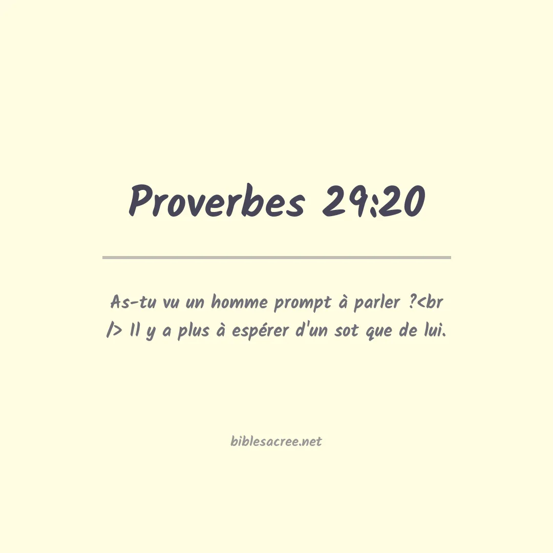 Proverbes - 29:20