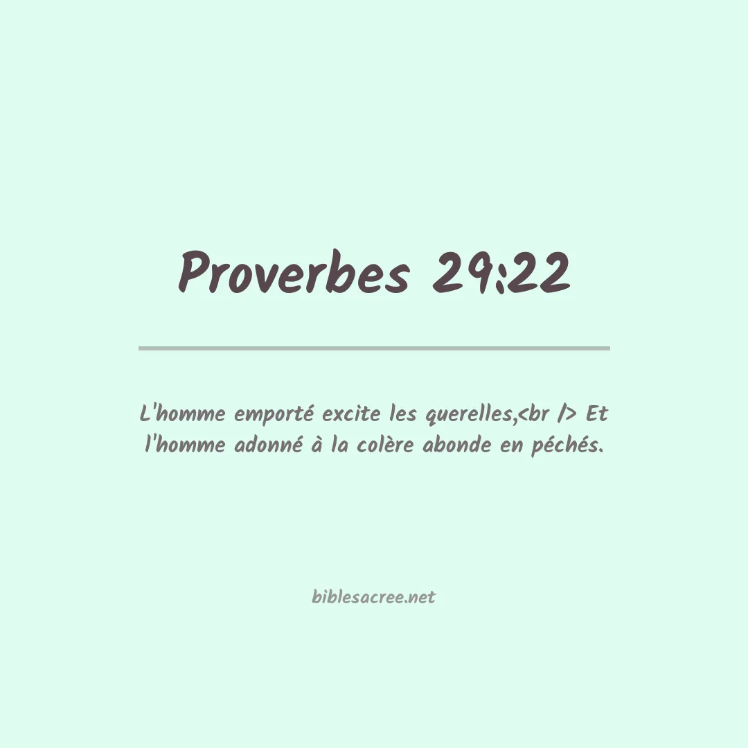 Proverbes - 29:22