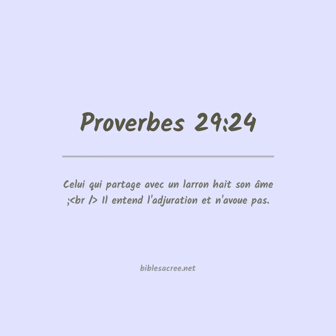 Proverbes - 29:24