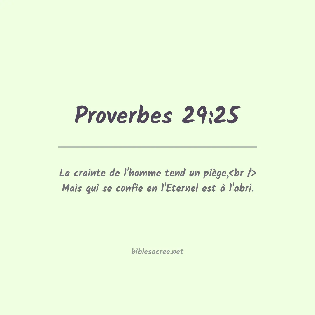 Proverbes - 29:25