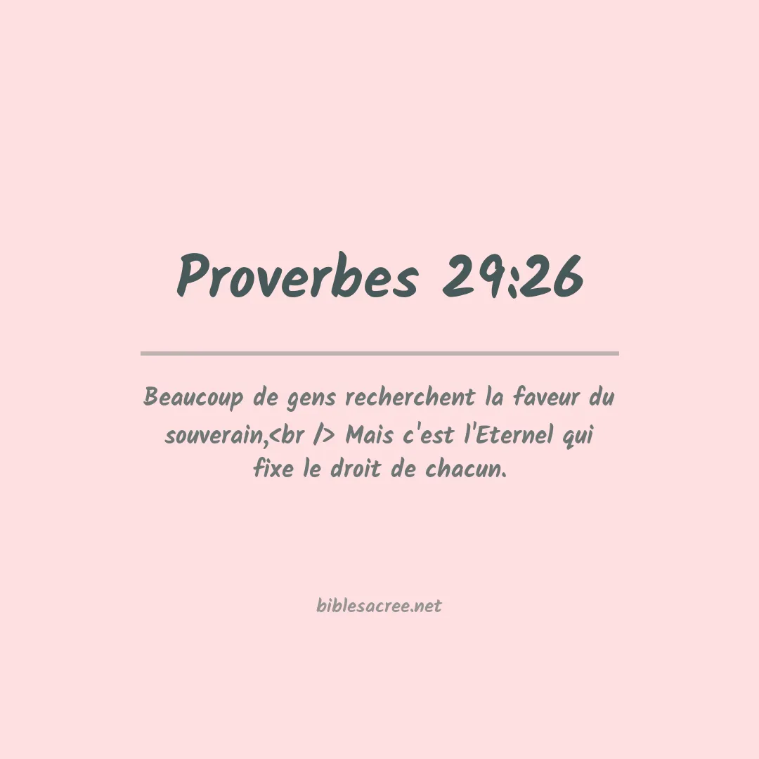 Proverbes - 29:26