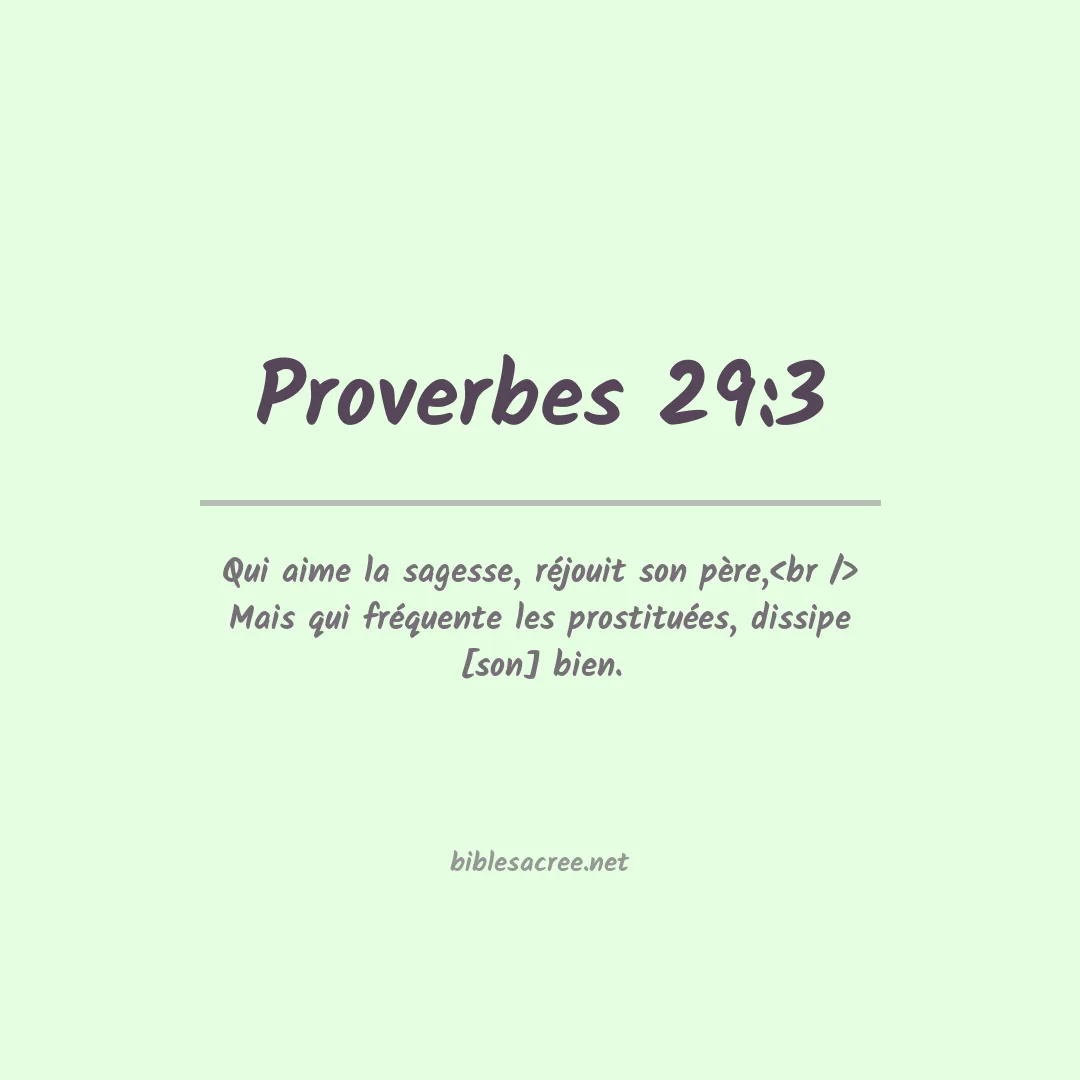 Proverbes - 29:3