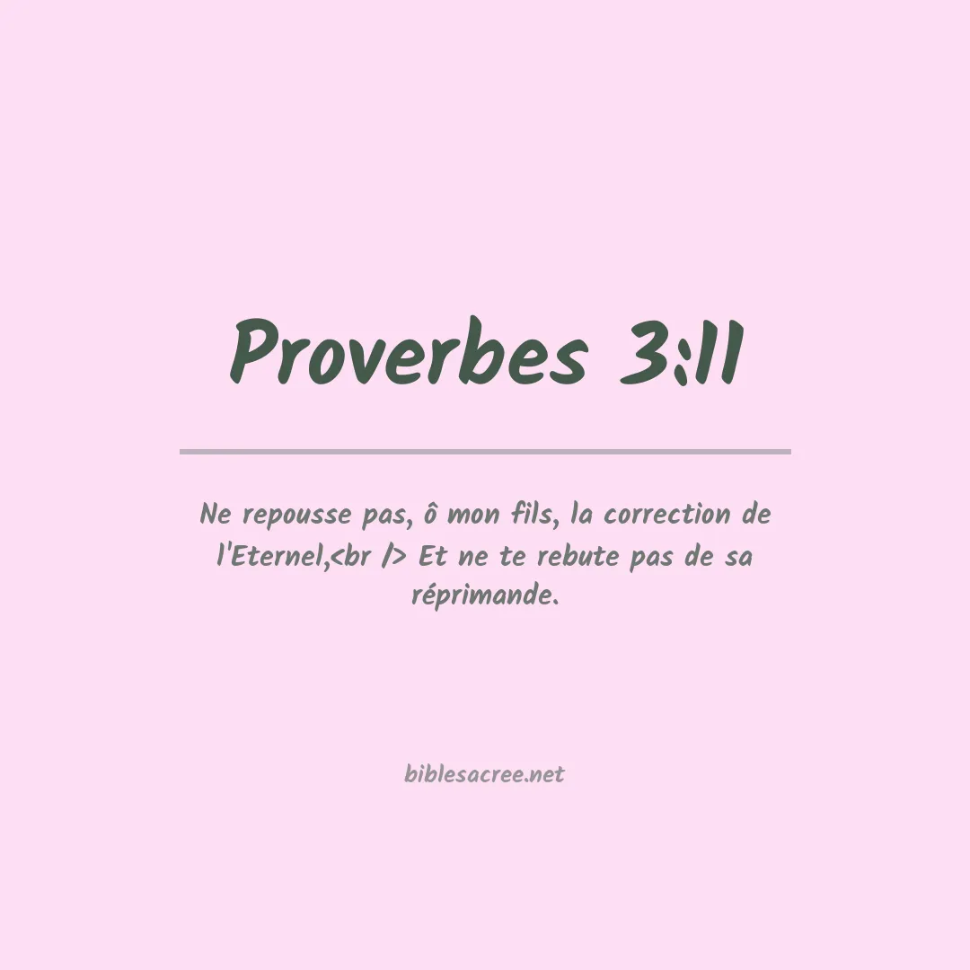 Proverbes - 3:11
