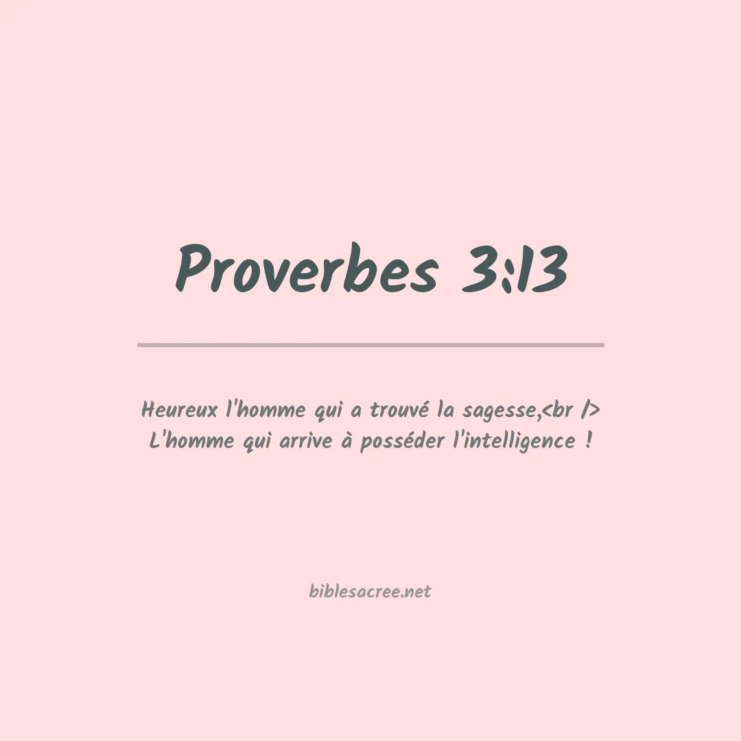 Proverbes - 3:13
