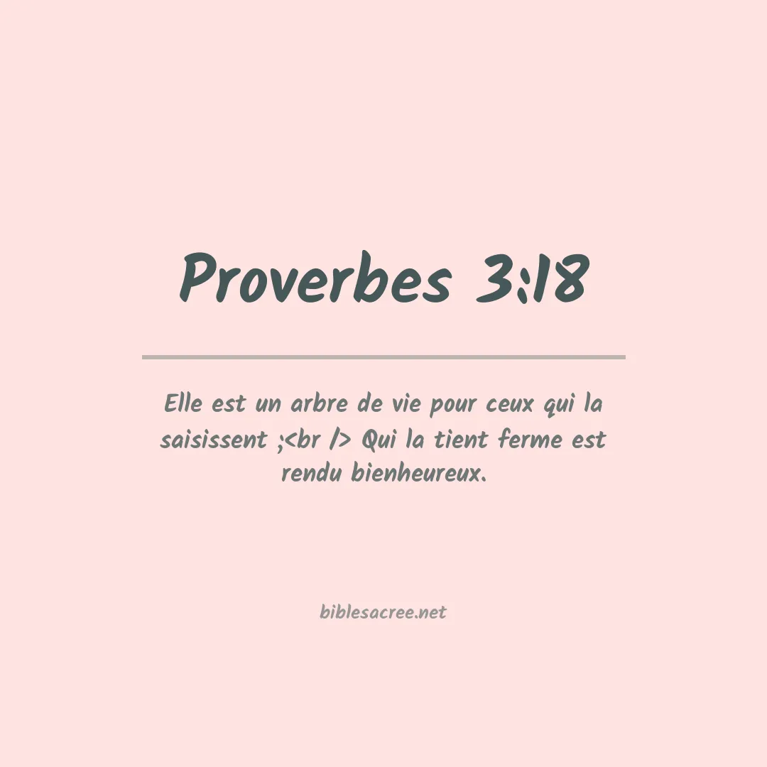 Proverbes - 3:18