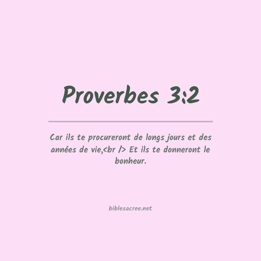 Proverbes - 3:2