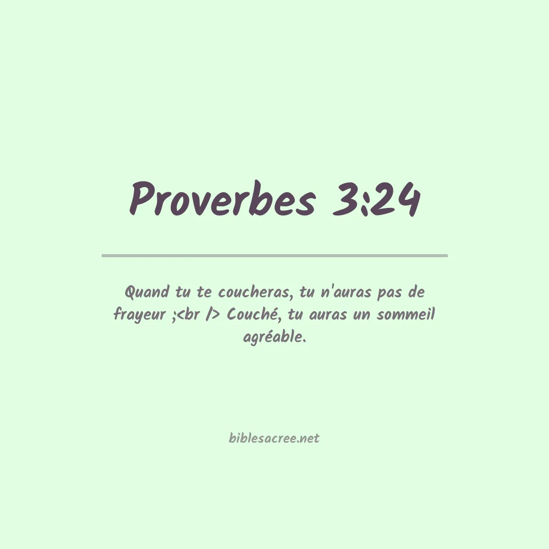 Proverbes - 3:24