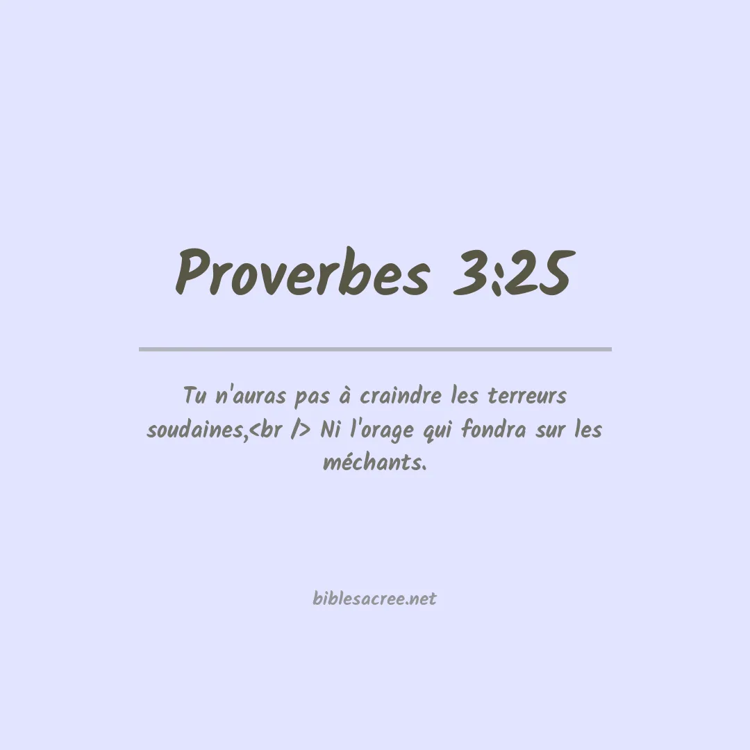 Proverbes - 3:25