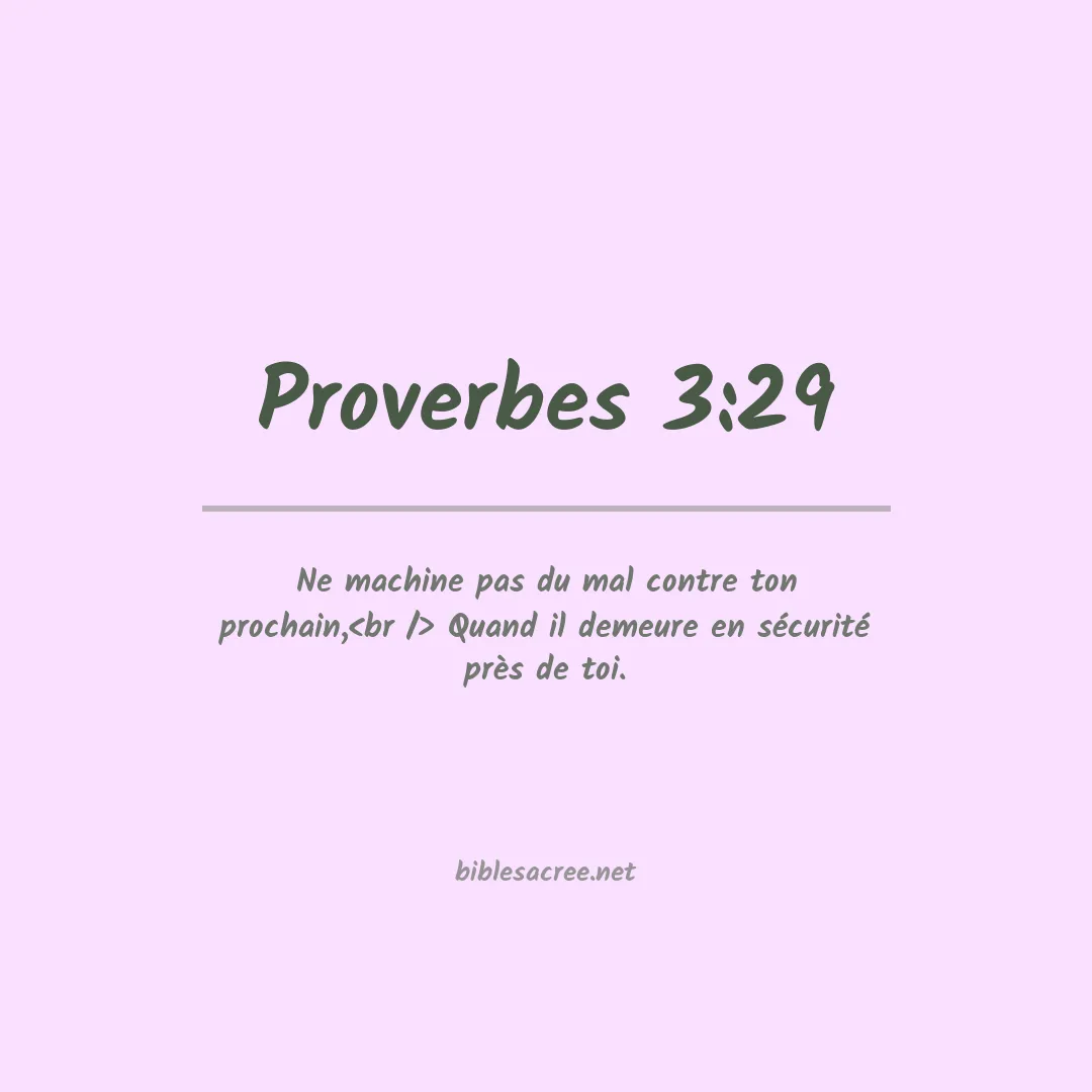 Proverbes - 3:29