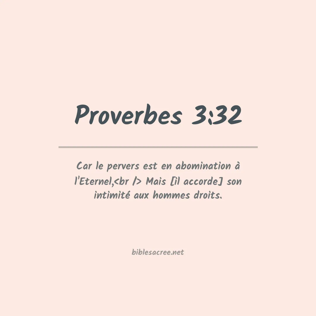 Proverbes - 3:32